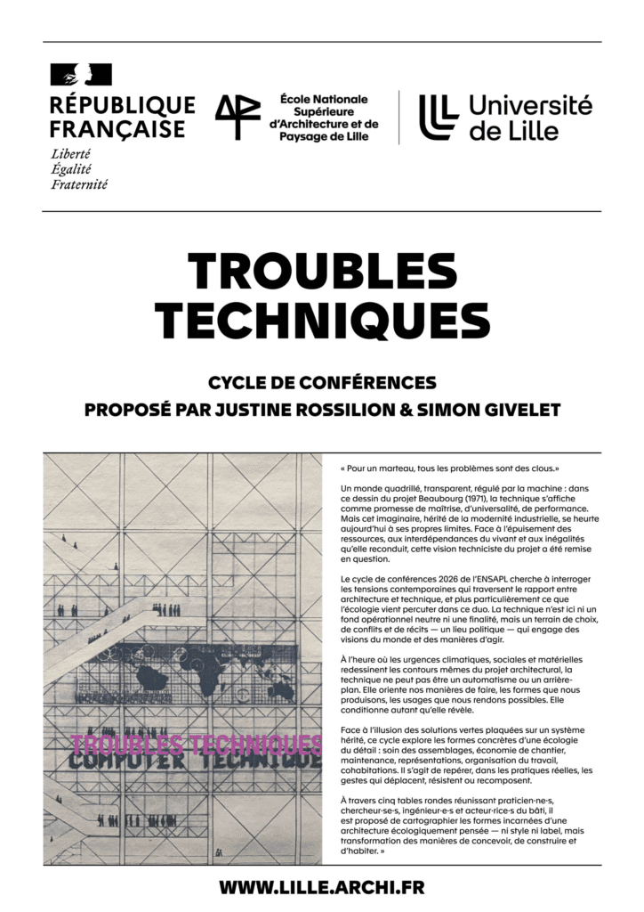 Cycle de conférences « Troubles techniques »